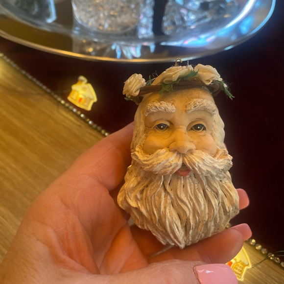 GORGEOUS VINTAGE SANTA ORNAMENT! Absolutely Lovely!🎅🎅🎅🎅 - Picture 8 of 9
